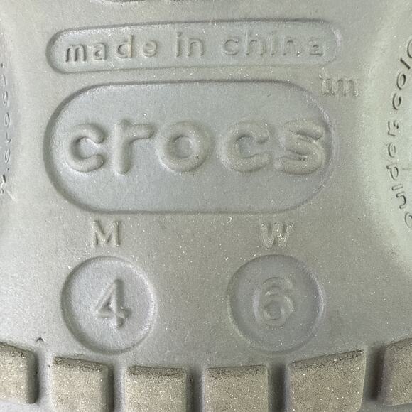 Original Crocs 10001 Unisex Men 4 Women 6 Rubber Slip On Shoes Boat Grey Gray - Picture 10 of 10